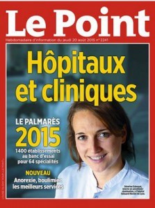 Classement Le Point 2015 Chirurgie du Pied Polyclinique de l'Atlantique Premier centre des Pays de la Loire Dr Cyril PERRIER